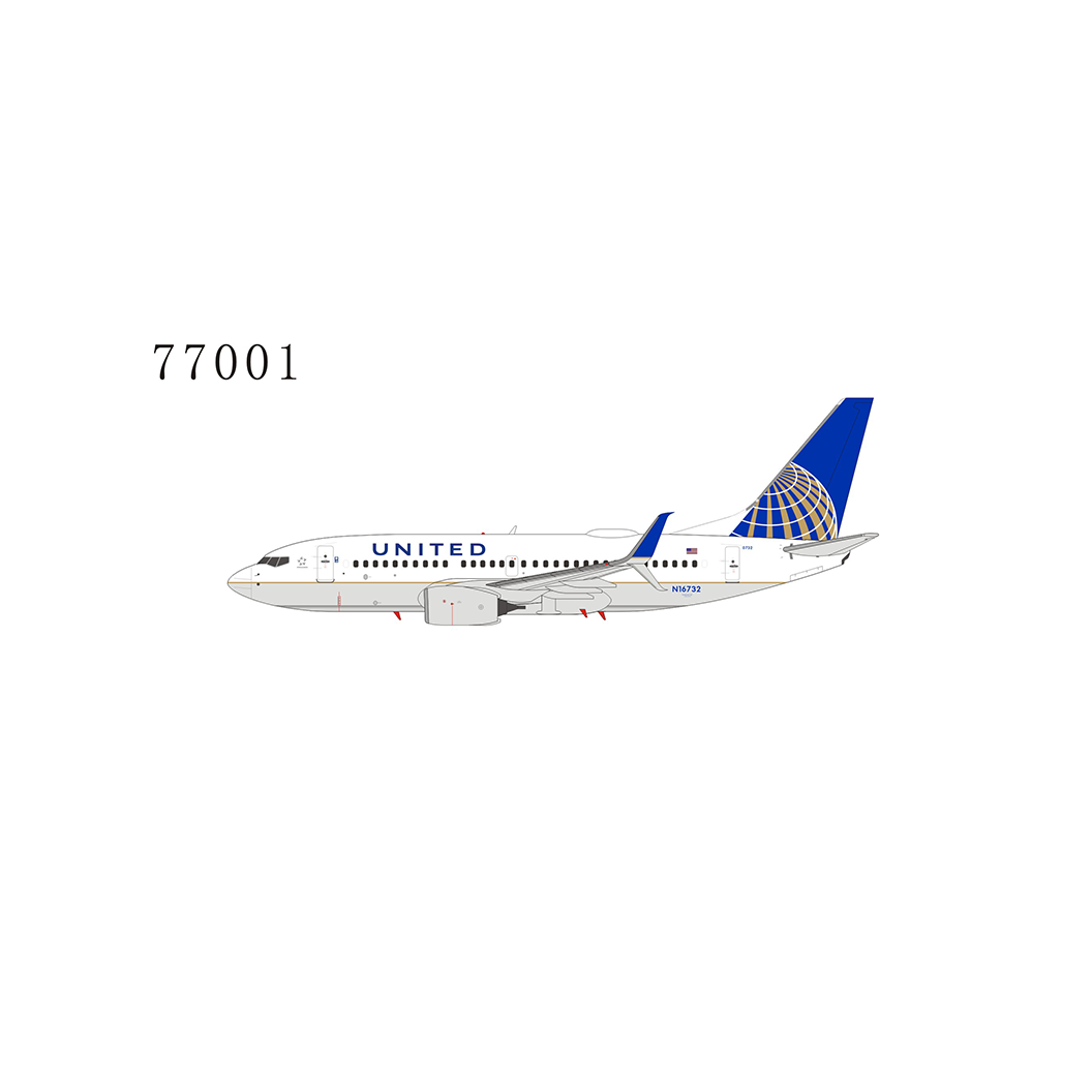 1:400 NG Models United Airlines Boeing 737-700 "Co-merger, Split Scimitars" N16732 NG77001