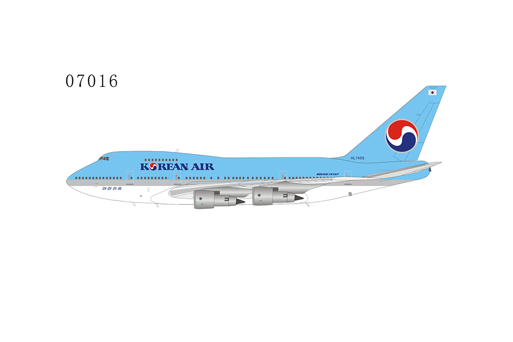 1:400 NG Models Korean Air Boeing 747SP "New Colors" HL7456 NG07016