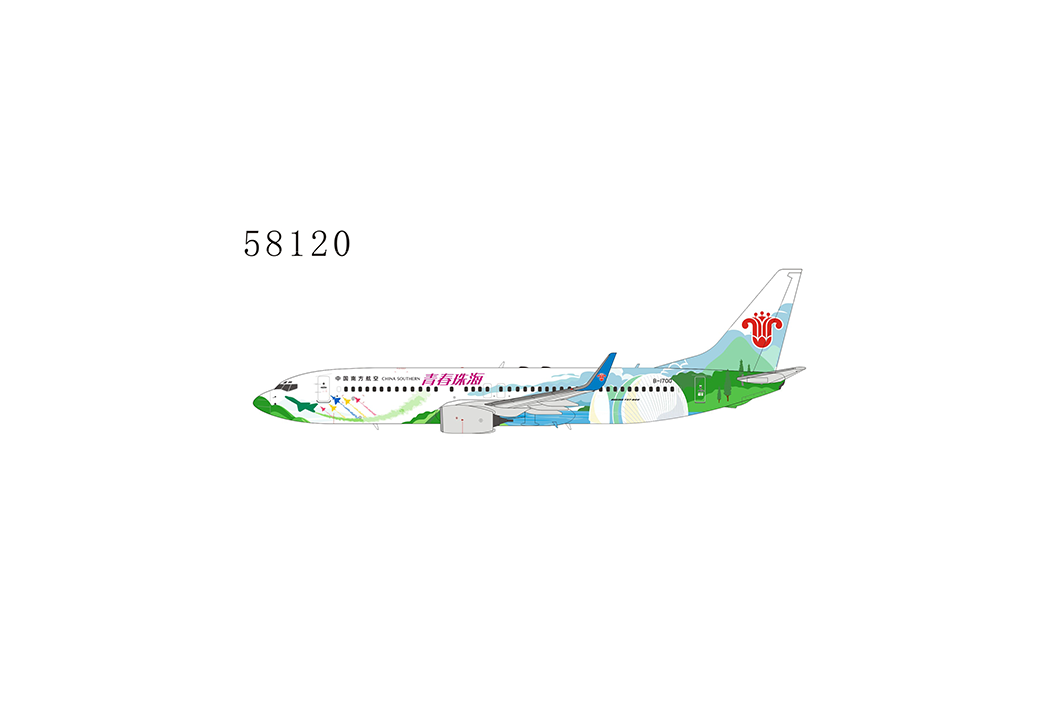 1:400 NG Models China Southern Airlines Boeing 737-800 "Zhuhai City of Youth" B-1700 NG58120